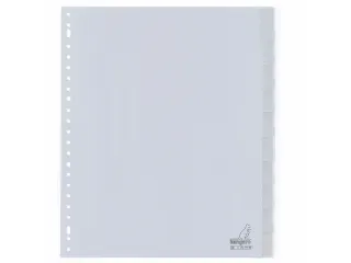 Tabblad Kangaro A4 venster PP 120 micron grijs 23-gaats 10-delig EB - 1