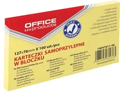 Memoblok 76x127mm 100 Vel Geel