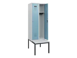locker met bank,HxBxD 1950x600x815mm,2vak,vak B 300mm,cilinderslot