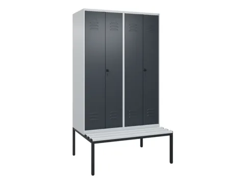locker voor scheiding van kleding,HxBxD 2120x1200x815mm,4vak