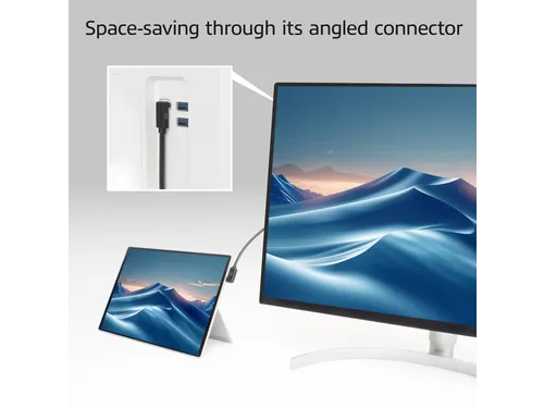 Kabel ACT USB-C hoek links/rechts USB-C hoek boven/beneden 10Gbps 2m