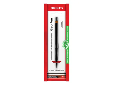 Vulpotlood Aristo Geo Pen 0,5mm zwart op eco blister