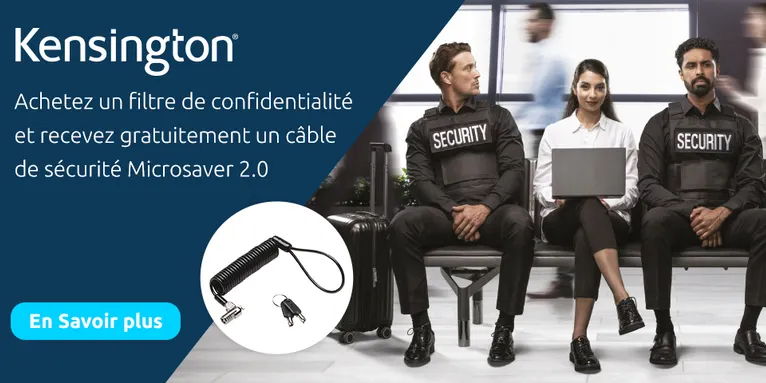 Câble de sécurité MicroSaver 2.0 gratuit à l'achat d'un filtre de confidentialité 