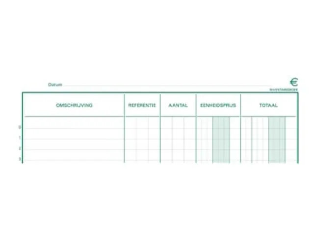 inventaris, ft 32 x 19,5 cm, Nederlandstalig