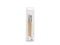 Penseel Qrea synthetisch haar set à 3 breedtes