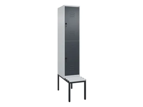 armoire vestiaire avec banc à deux niveaux HxlxP 2120x400x815mm