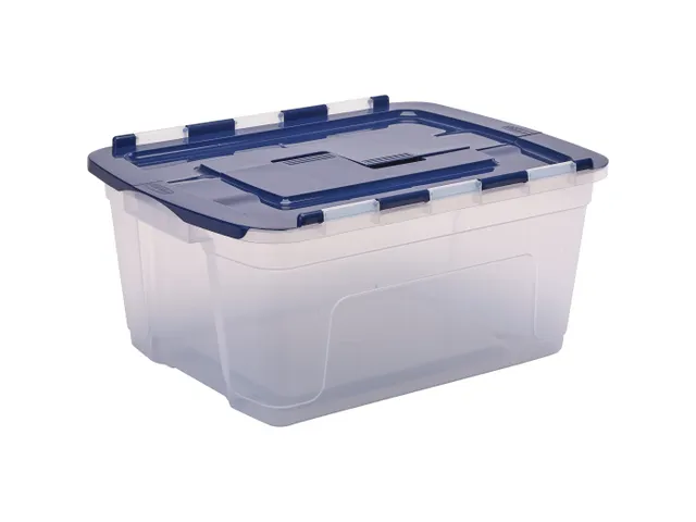 Opbergbox 45 Liter Transparant Blauw