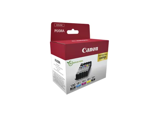 Canon PGI-580 & CLI-581 Inktcartridges 5-Pack Zwart + Kleur