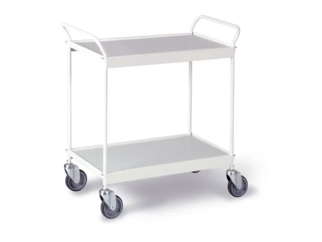 Tafelwagen Draagverm. 150kg Laadvl. Lxb 785x420mm 2 Etages Puurwit