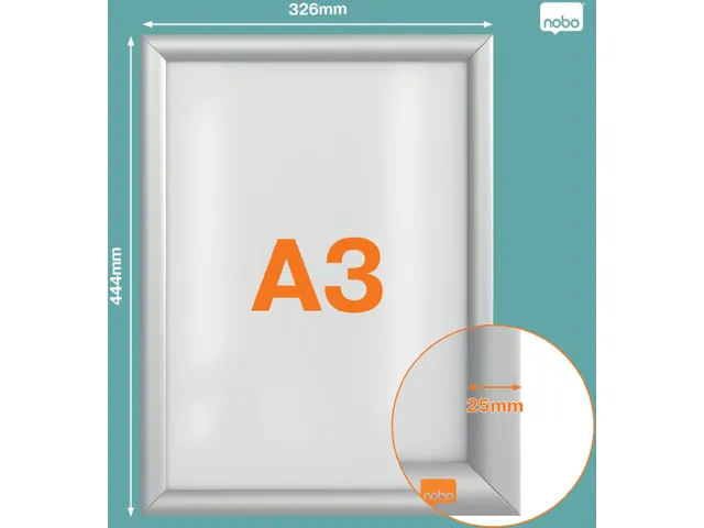 Essence clicklijst, uit aluminium, ft A3
