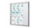 Vergrendelbaar Muurvitrine Indoor/Outdoor Brandwerend 12xA4 Zilver