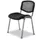 Buisstalen Stoelen Zitting Zwart Stof Netrug Zitting BxD 475x415mm