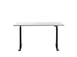 Elektrisch ihv bureau,HxBxD 700-1200x1400x600mm,blad wit,T-voet zwart