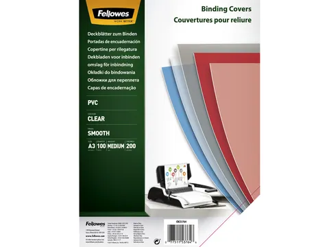 Voorblad Fellowes A3 Pvc 200 Micron Transparant