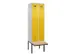 locker met bank,voor scheiding van kleding,HxBxD 2120x600x815mm,2vak