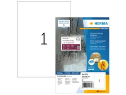 HERMA 10784 Slijtvaste etiketten A4 210x297 mm Wit 80 stuks