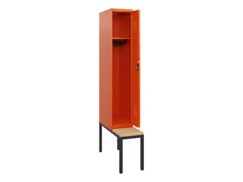locker met bank,HxBxD 1950x300x815mm,1vak,vak B 300mm,cilinderslot