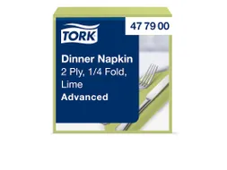 Dinnerservet Advanced 2-laags limoen 39x39cm ¼-vouw 12x150st 1800st