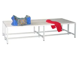 dubbele zitbank,HxLxD 430x2000x740mm,onderstel RAL7016