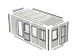 poteau d'angle,p. cabine modulaire,HxlxP 2540x95x95mm
