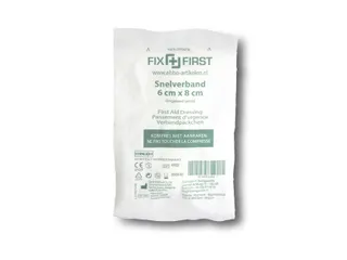 Snelverband FixFirst gerold 6x8cm 10 stuks - 1