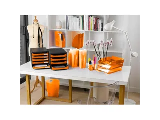 ECOBIN Papiermand 15 L oranje transparant - 9