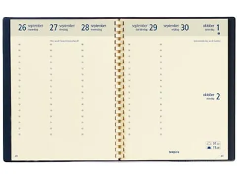 agenda Optivision Large NL Palermo zwart 2024 1 Week/ 2 Pagina's
