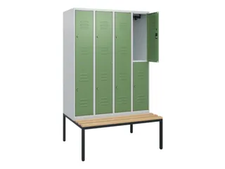 Dubbeldekse dekenkist,HxBxD 1950x1200x815mm,4x2vak.,vak B 300mm - 2