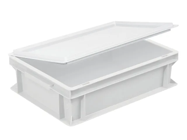 Couvercle À Charnières Pour Bac Norme Europe Lxl 400X300Mm Blanc
