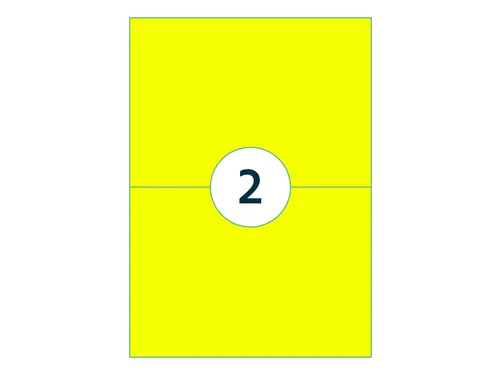 Etiket Rillprint 210x148mm fluorgeel 200 etiketten
