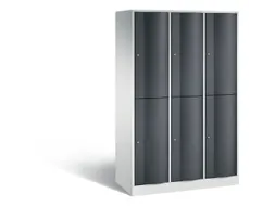 lockerkast cil.slot 1950x1150x540mm 3x2 vakken RAL7035 front RAL7021