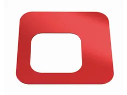 Oplegdeksel,V. Afvalbak 1X100L,Vierkant,1Opening,Staal,Rood