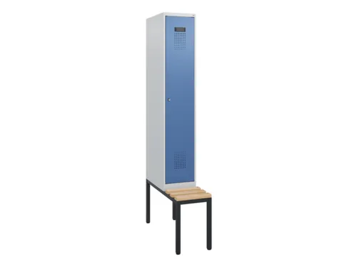 locker met bank,HxBxD 1950x300x815mm,1vak,vak B 300mm,cilinderslot