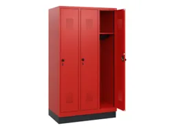 schoollocker,HxBxD 1630x900x500mm,3vak,vak B 300mm,draaigrendel,sokkel