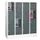 lockerkast,HxBxD 1518x1200x500mm,4x4vakken,RAL7035,front RAL7035