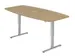 In hoogte verstelbare vergadertafel,HxBxD 710-1200x2200x1030mm