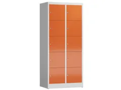 lockerkast,HxBxD 1800x800x500mm,2x5vakken,cil.-slot,romp RAL7035