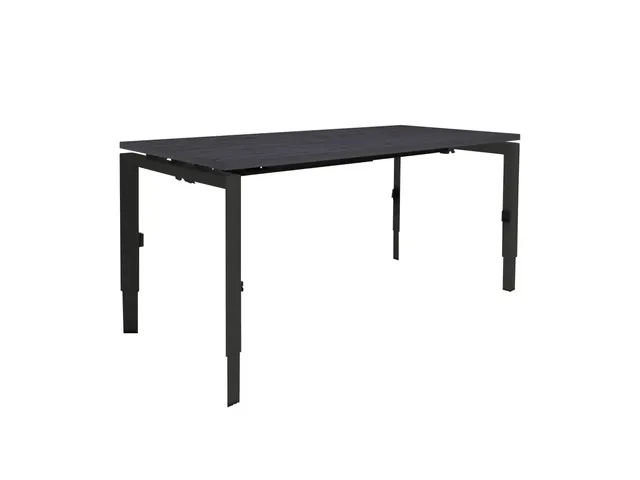 Bureau Linesto N3 hoogte instelbaar 180x80cm houtprint schaduw zwart