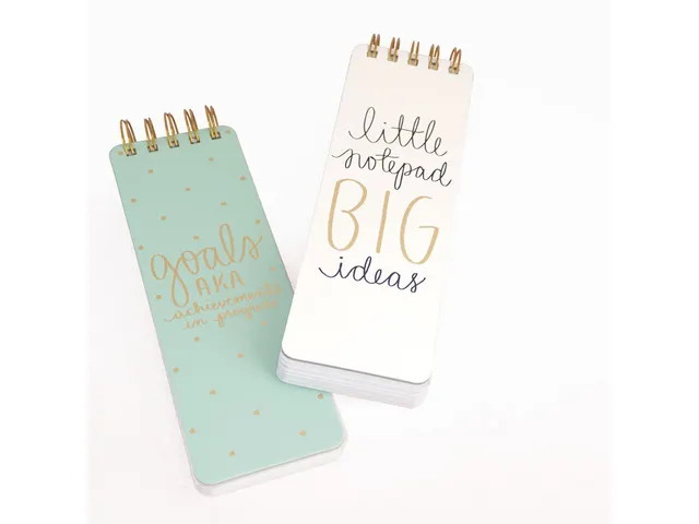 Bloc-notes Èccolo spirale White ligné 8x23cm