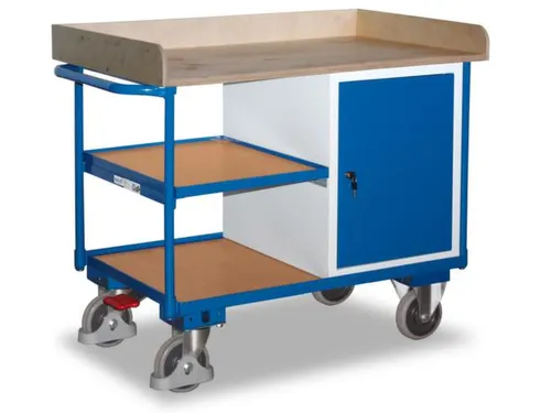 Tafel- En Kastwagen 400kg Lxb 1125x625mm 3 Etages 1 Kast