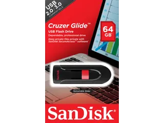 Sandisk Cruzer Glide Usb Stick 64GB Zwart Rood - 1