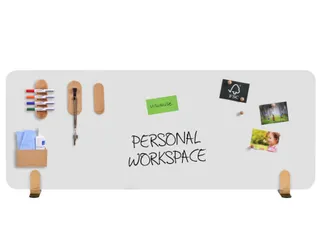 Bureauscherm Elements whiteboard 60x160cm Houder - 2