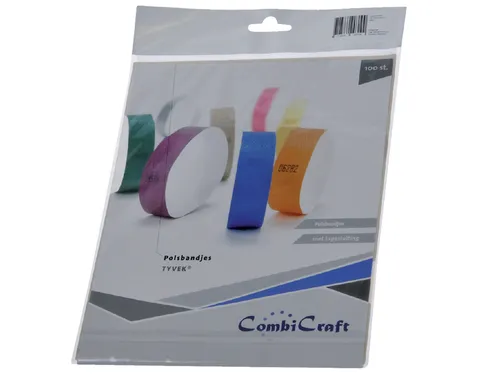 Polsband Combicraft Tyvek geel 100 stuks