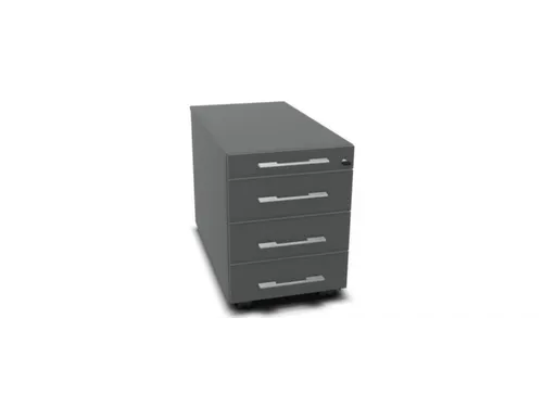 mobiel ladeblok,HxBxD 525x430x800mm,3lade(n),MS-donkergrijs