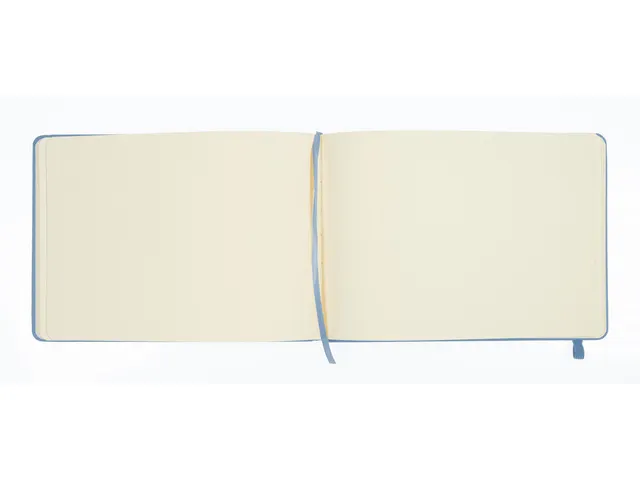 Schetsboek Kangaro A5 landscape sky blue PU HC 80 vel 140gr roomwit me