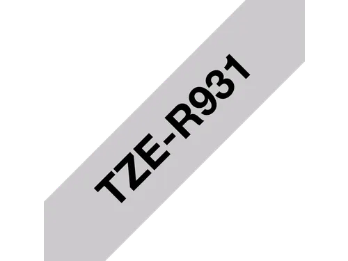 Brother TZe-R931 stoflint zwart op zilver - breedte 12 mm, lengte 4 me