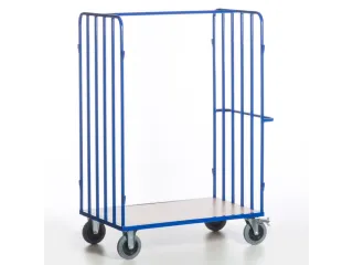 pakketwagen,draagverm. 600kg,laadvl. LxB 1200x800mm,houtetage,RAL5010 - 6
