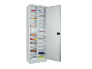 Postsorteerkast Met Deuren 1950x640x400mm 2x13 Ral7035 Front Ral7035 - 2