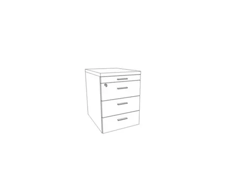 mobiel ladeblok,HxBxD 585x420x560mm,3lade(n),centr. vergrendeling