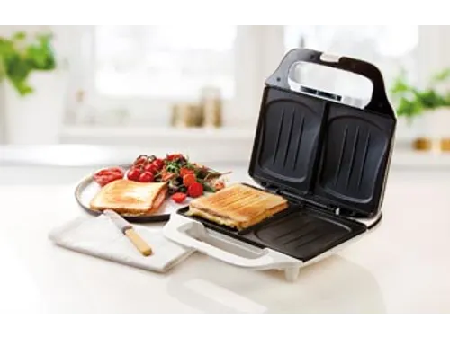 Tosti IJzer XL Wit Anti-Aanbaklaag 900W